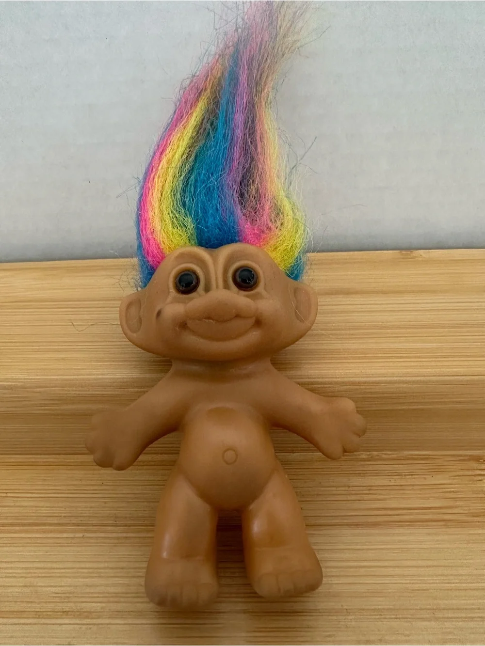 Vintage Russ Mini Troll Dolls with Green, Rainbow, and Orange Hair Set of 3 #11